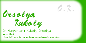 orsolya kukoly business card